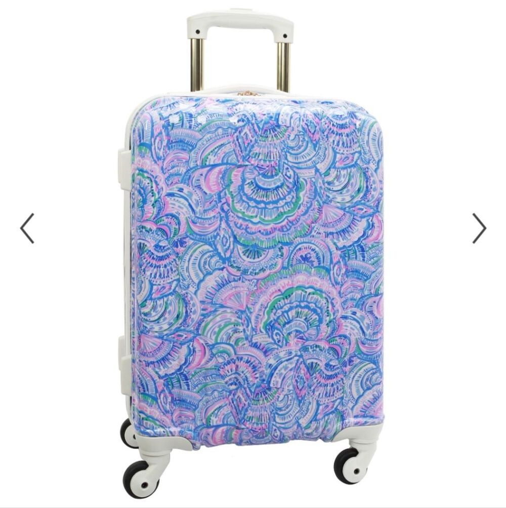 NWT Lilly Pulitzer Via Amore Floral Hardshell Spinner Carry On Luggage Suitcase - Picture 3 of 7